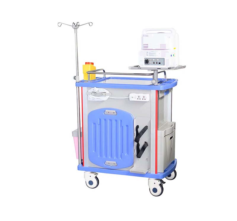 MK-P02 Mobile Hospital Crash Cart With Drawers