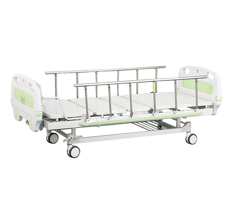 YA-M2-8 Two Crank Manual Nursing Sick Bed With Bumper