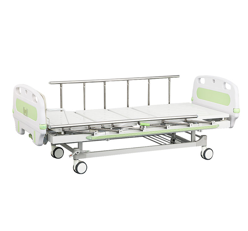 YA-M2-8 Two Crank Manual Nursing Sick Bed With Bumper