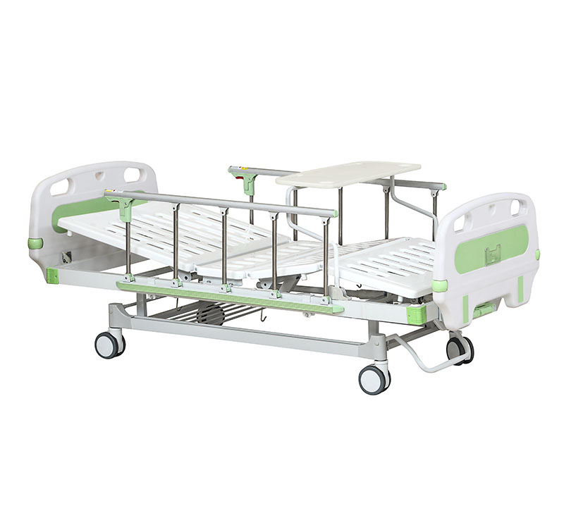 YA-M2-8 Two Crank Manual Nursing Sick Bed With Bumper