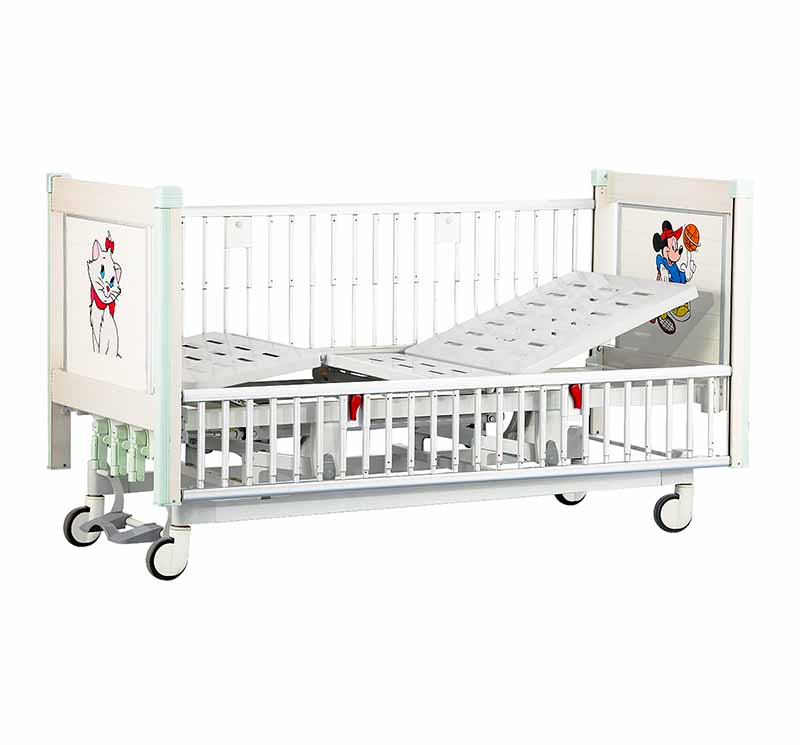 YA-PM3-1 Medical Adjustable Children Bed With Central Brake System