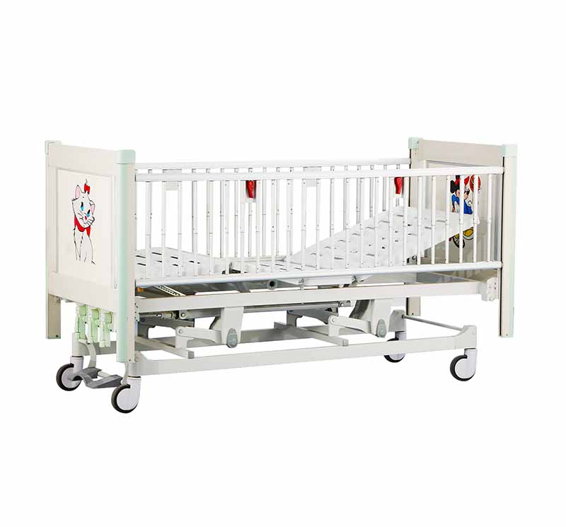 YA-PM3-1 Medical Adjustable Children Bed With Central Brake System