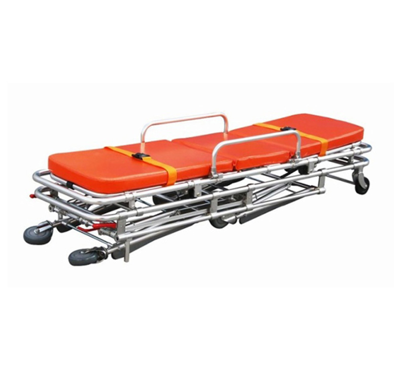 YAAS01 Collapsible Ambulance Stretcher With Wheels and Backrest