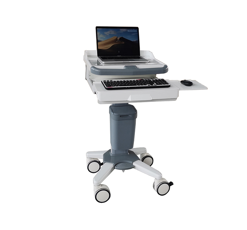 Mount Plus MB-C01 Height Adjustable Mobile Medical Tablet, Laptop Cart with  Tablet Enclosure Hospital Trolley for Clinic Mobile iPad Workstation  その他PCパーツ