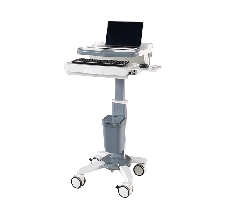 Mount Plus MB-C01 Height Adjustable Mobile Medical Tablet, Laptop Cart with  Tablet Enclosure Hospital Trolley for Clinic Mobile iPad Workstation  その他PCパーツ