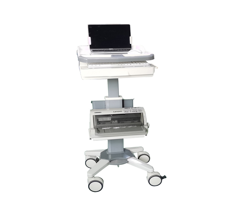 MK-PC02 Height Adjustable Hospital Laptop Carts On Wheels