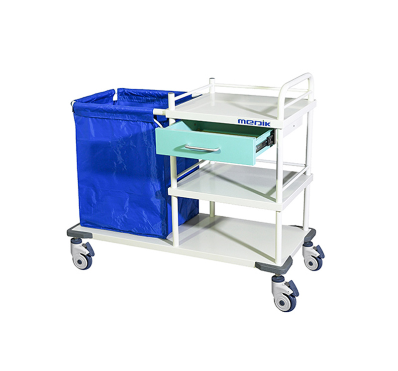 MK-S13C Linen Trolley With Three Shelves And Bag