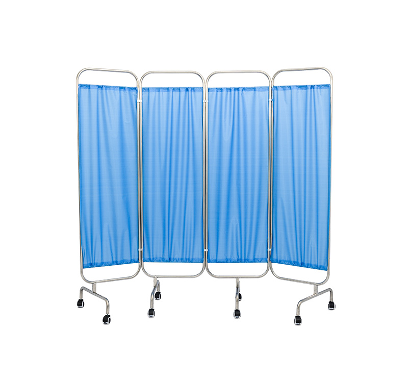 MK-N01 Hospital Folding Stainless Steel 4-Part Ward Screen