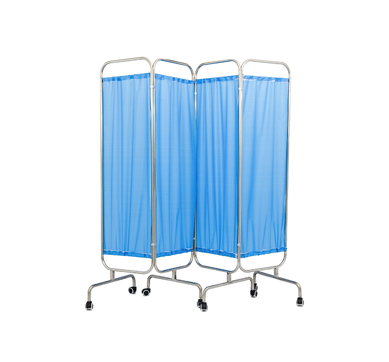 MK-N01 Hospital Folding Stainless Steel 4-Part Ward Screen