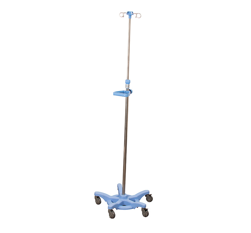 MK-IS04 Hospital Adjustable IV Drip Stand With Hand Rail