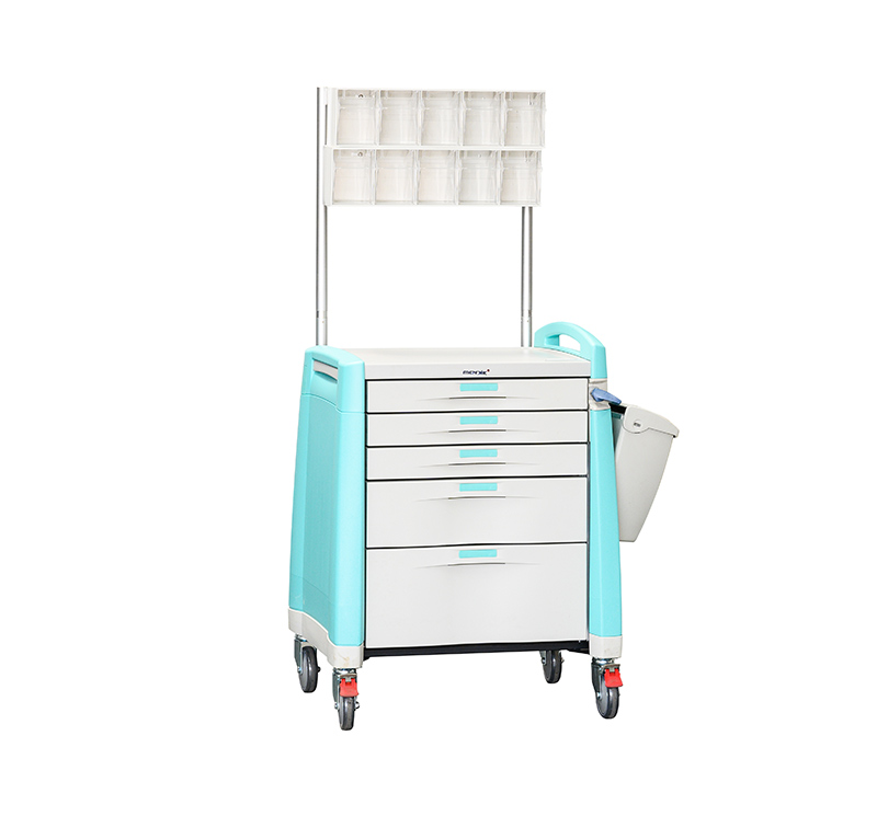 MK-P07 Anesthesia Cart With Multi Bin Organizer