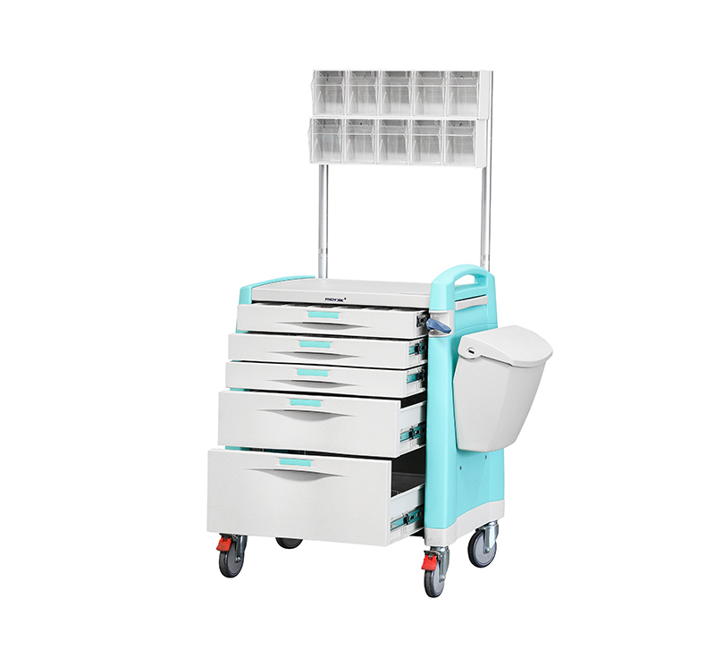 MK-P07 Anesthesia Cart With Multi Bin Organizer