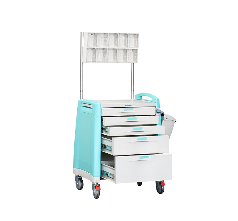 MK-P07 Anesthesia Cart With Multi Bin Organizer