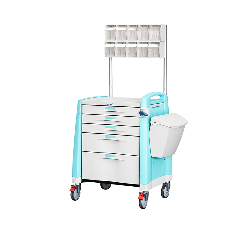 MK-P07 Anesthesia Cart With Multi Bin Organizer