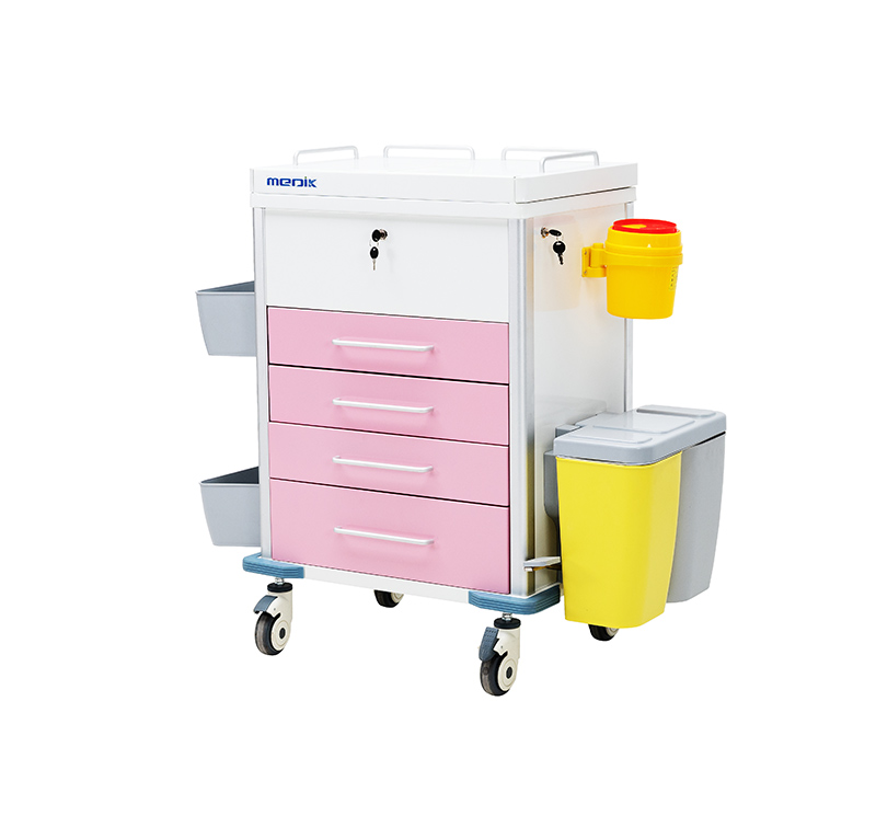 MK-C08 Metal Medical Drug Cart For Hospital