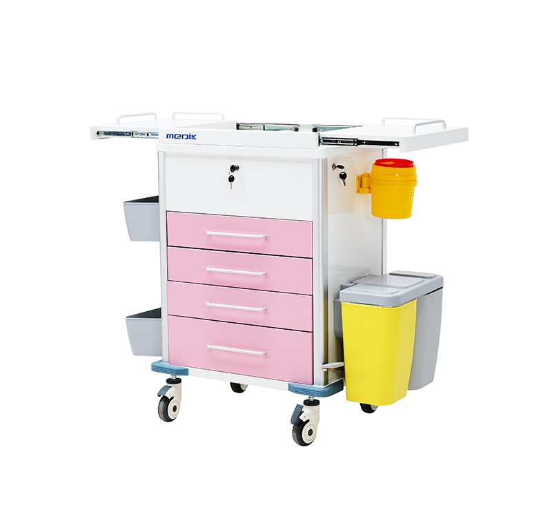 MK-C08 Metal Medical Drug Cart For Hospital