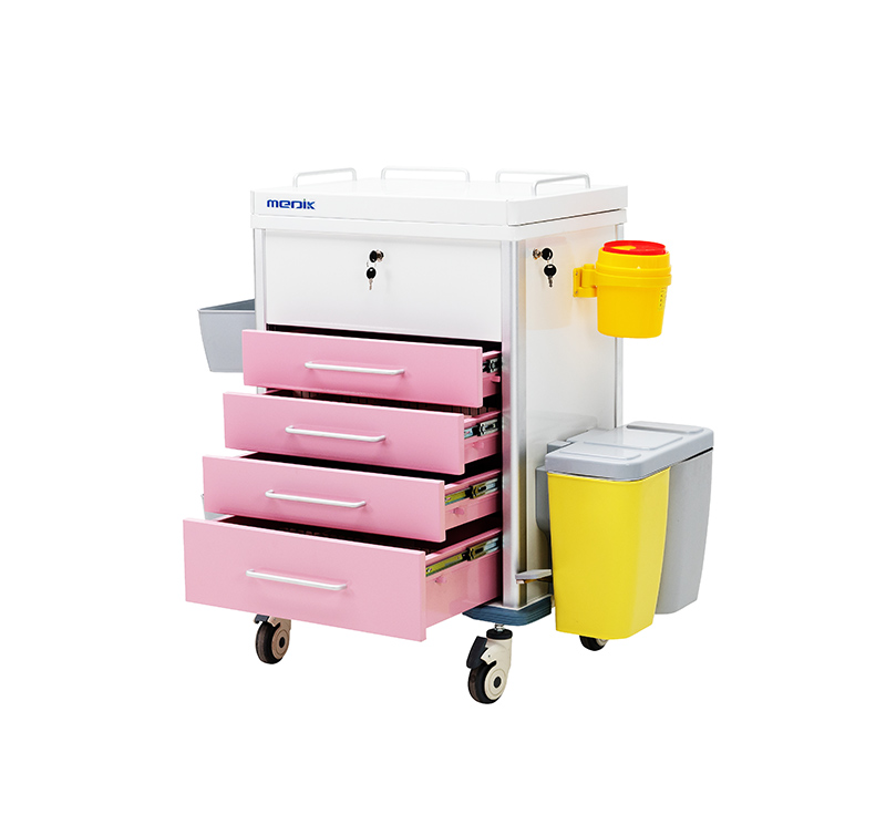 MK-C08 Metal Medical Drug Cart For Hospital