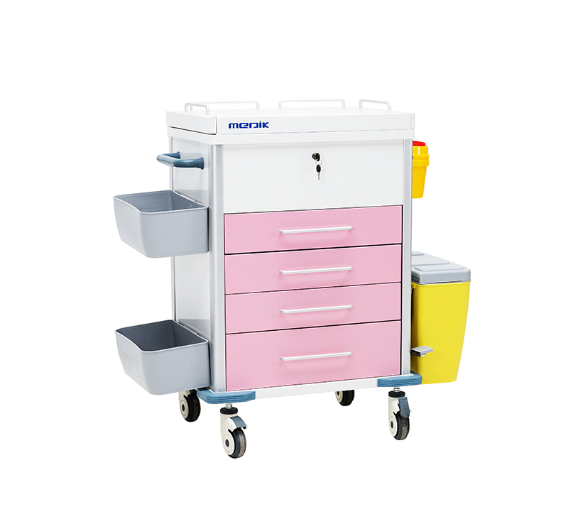 MK-C08 Metal Medical Drug Cart For Hospital