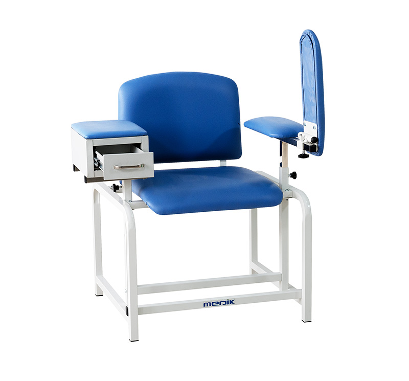 YA-DS-M04D Blood Drawing Chair with Padded Flip Arm and Drawer