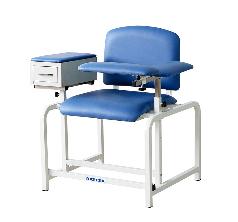 YA-DS-M04D Blood Drawing Chair with Padded Flip Arm and Drawer