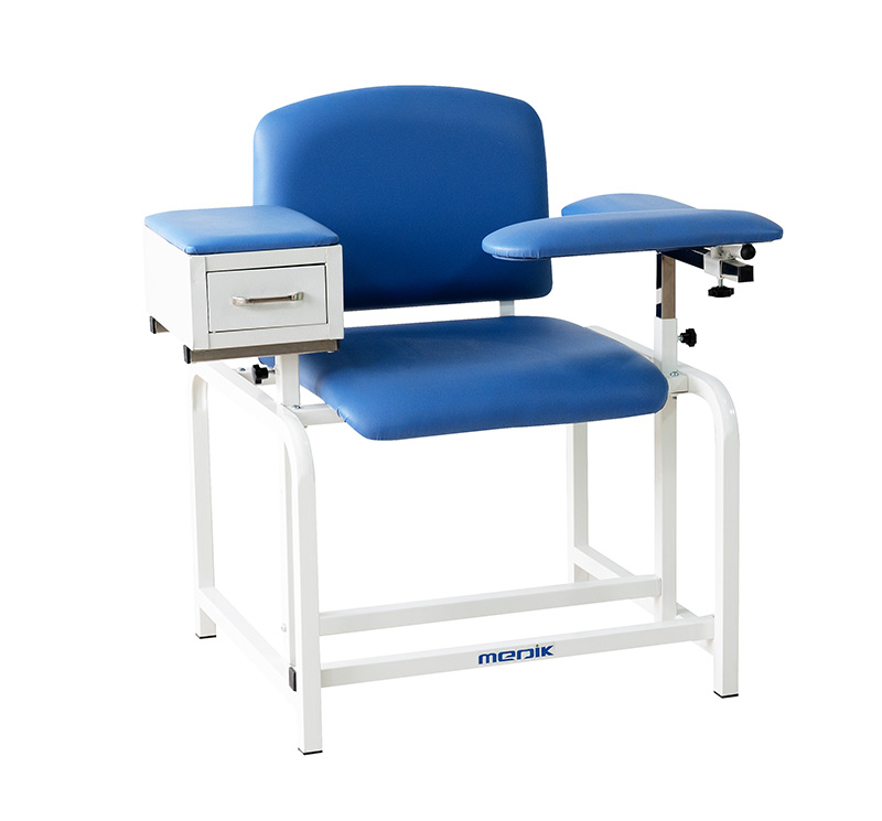 YA-DS-M04D Blood Drawing Chair with Padded Flip Arm and Drawer