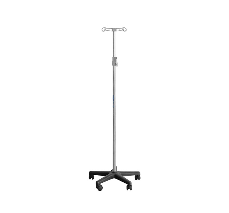 MK-IS01 Stainless Steel Medical IV Pole Stand With Five Leg