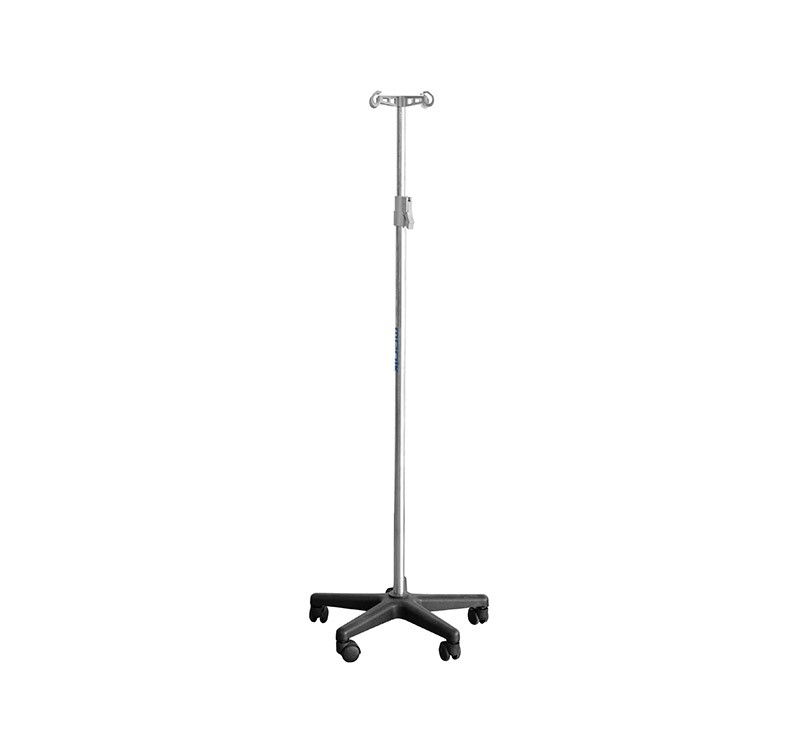 MK-IS01 Stainless Steel Medical IV Pole Stand With Five Leg
