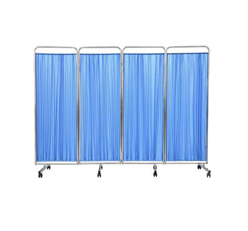 MK-N01 Hospital Folding Stainless Steel 4-Part Ward Screen